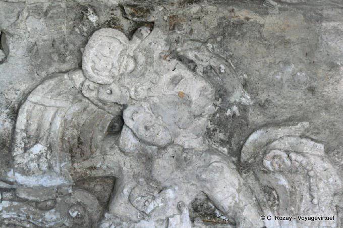 Frammento di rilievo Mayan Tonina - Messico