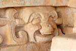 Jaguar Altare, scultura cranio, Ek Balam, Messico.