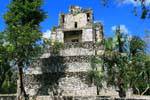 Le rovine restaurate della Chunyaxché, El Castillo, Muyil, Messico.