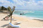 Sulla spiaggia di Paamul, Yucatan, Messico.