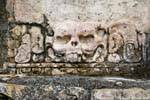 Scultura del cranio, Palenque, Messico.
