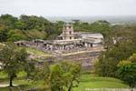 Il palazzo e la torre dell'osservatorio, Panorama, Palenque, Messico.