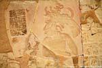 Particolare di un pannello di stucco, bassorilievo del Templo XIV, Palenque, Messico.
