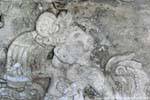 Frammento di rilievo Mayan Tonina, Messico.