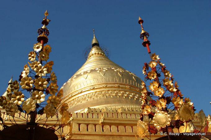 Vista della stupa, Bagan, Shwezigon - Myanmar (Birmania)