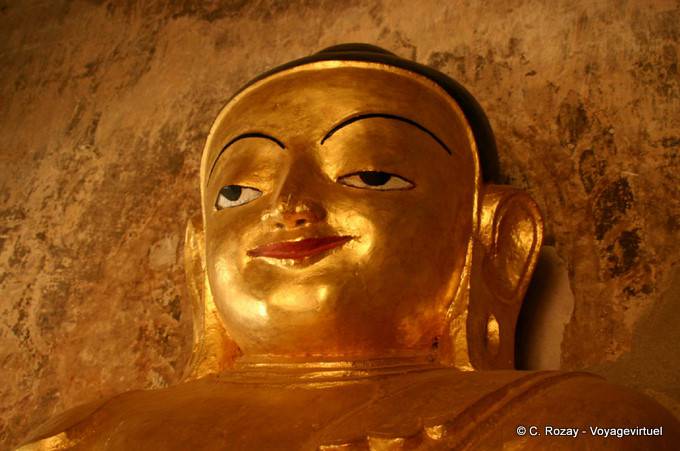Gli occhi di Buddha che aveva fumare uno spinello, Bagan - Myanmar (Birmania)