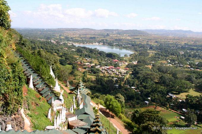 Vista lago dal santuario Pindaya - Myanmar (Birmania)