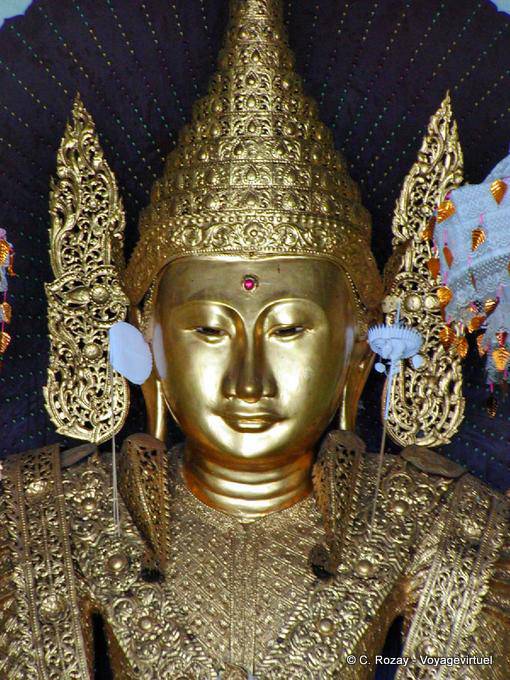 Buddha testa Jambhupati, Shwedagon, Yangon - Myanmar (Birmania)