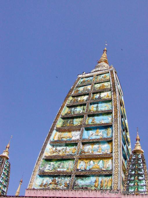 Dipinti sul tazaung Hsandawdwin, Shwedagon Pagoda, Rangoon - Myanmar (Birmania)