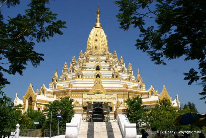 Myat Swe Taw Pagoda, vista dall'ingresso, Rangoon - Myanmar (Birmania)