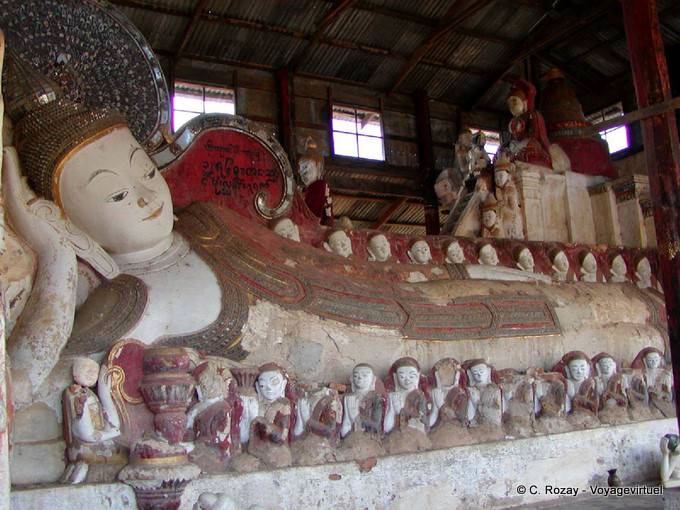 Bella reclinabili township Buddha, Pekhon, Sagar - Myanmar (Birmania)