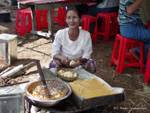 Dessert tofu sul mercato, Lago Inle, Birmania.