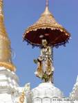 Hamsa preghiera, Shwedagon Pagoda, Rangoon, Birmania.