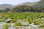 Lago di paesaggio a sud del lago Inle, Sagar, Birmania.