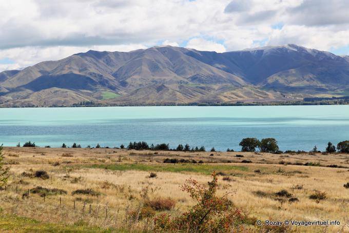 Panorama del Lago di Aviemore, Canterbury - Nuova Zelanda