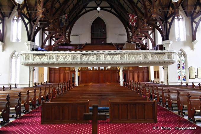 All'interno della chiesa progettata da Robert Lawson, Dunedin, First Church of Otago - Nuova Zelanda