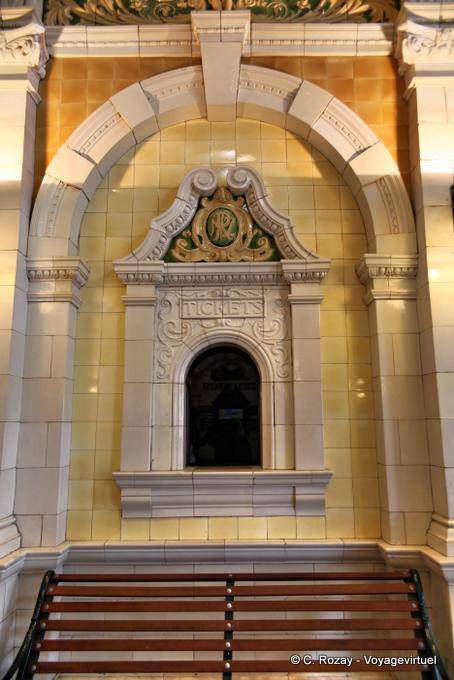 Stile della scatola di biglietti, la stazione ferroviaria di Otago di Dunedin - Nuova Zelanda