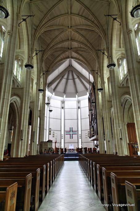 Il coro ei suoi plexiglas trasversali, Dunedin, Cattedrale di San Paolo - Nuova Zelanda