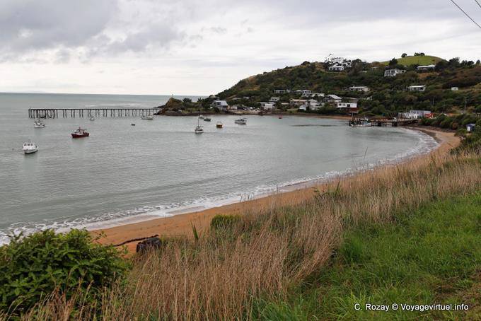 Panorama sul villaggio, Moeraki, Otago - Nuova Zelanda
