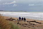 Meditazione su Koekohe Beach, Moeraki Boulders Scenic Reserve, Otago, Nuova Zelanda.