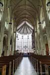 Il coro ei suoi plexiglas trasversali, Dunedin, Cattedrale di San Paolo, Nuova Zelanda.