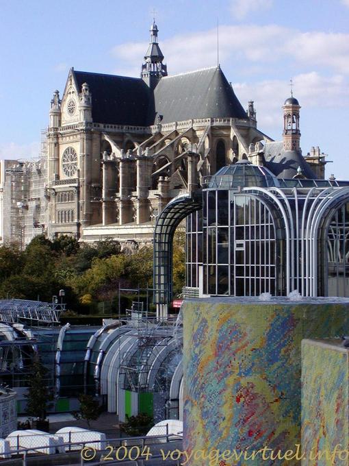 Saint Eustache-chiesa e Les Halles, Parigi, Francia