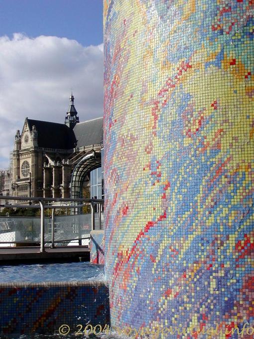 Piccole piastrelle colorate, piastrelle di Les Halles, Parigi, Francia
