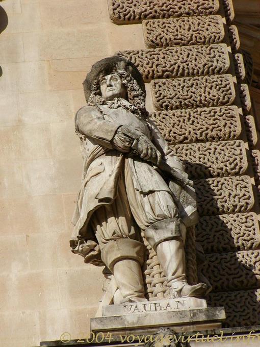 Statua di Vauban, Beauvais Rotonde, Le Louvre, Parigi, Francia