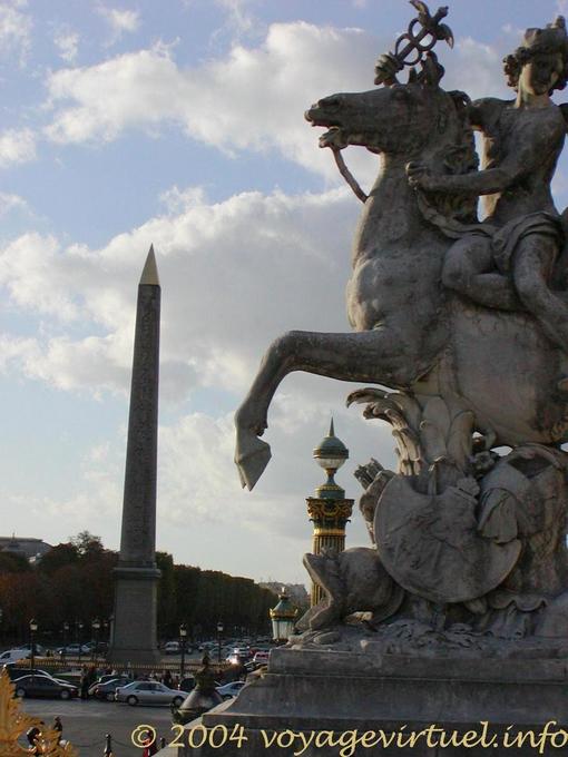 Ombra sul Concorde e Mercurio, Coysevox Parigi, Francia