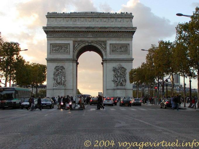 Place de l'Etoile, Paris, Arc de Triomphe, Francia