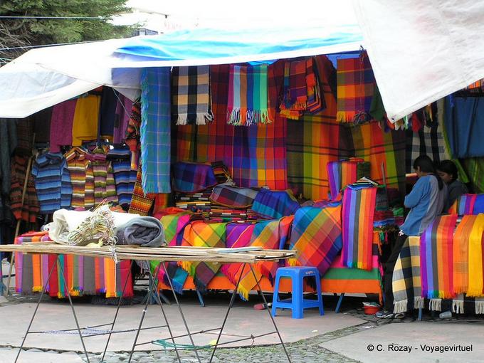 Colori favolosi fatti a mano tessuti, Otavalo -Equador