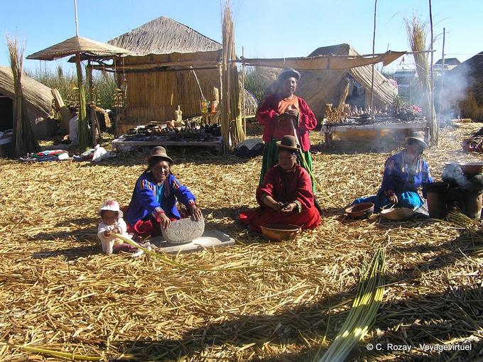 Preparazione dei pasti in Ouros Titicaca -Perù