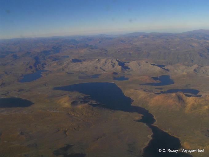 Laghi Andes aereo visto -Perù