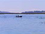 Barca sul lago Titicaca, Perù.