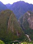La valle e il Rio Urubamba a Machu Picchu, Perù.