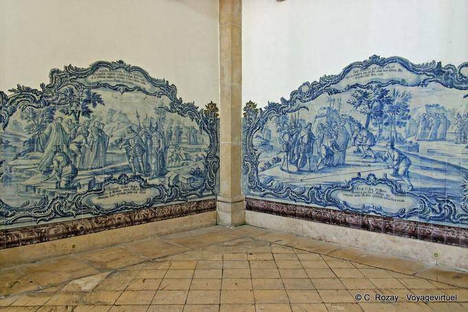 Le piastrelle della leggenda di fondazione della sala convento dei Re, Alcobaça - Portogallo