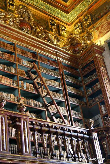Ringhiera e scala, Joanine Biblioteca, Coimbra - Portogallo