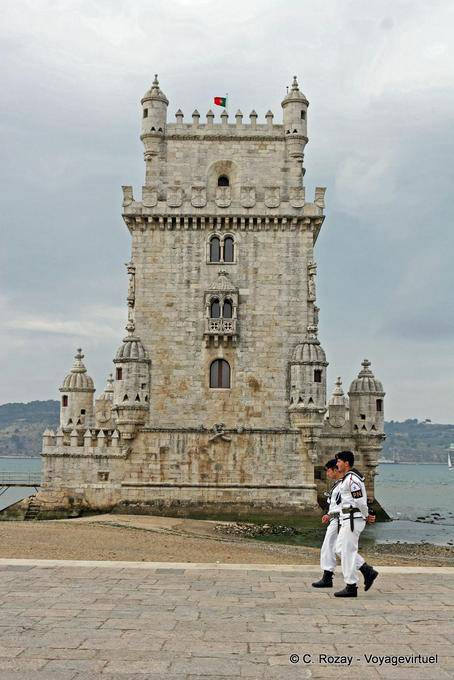 Marinai passati Torre di Belém, parete nord, Lisbona - Portogallo