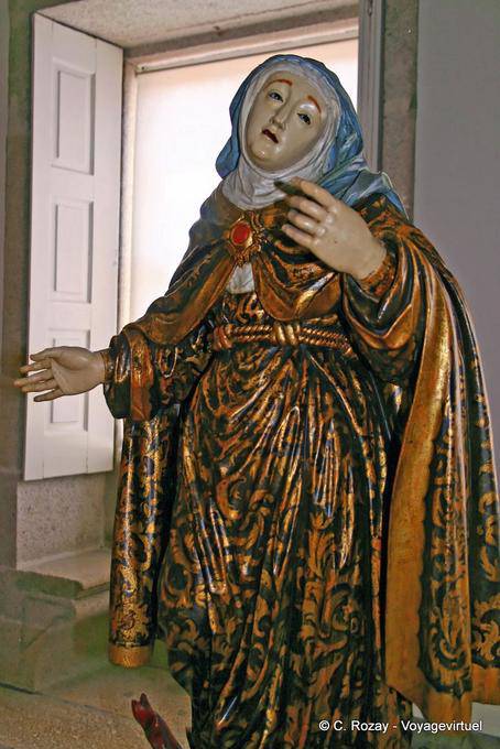 Statua in legno, il Museo di Arte Sacra, San Francisco, Porto - Portogallo