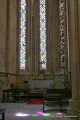 Le grandi vetrate della chiesa, il monastero di Santa Maria da Vitoria, Batalha, Portogallo.