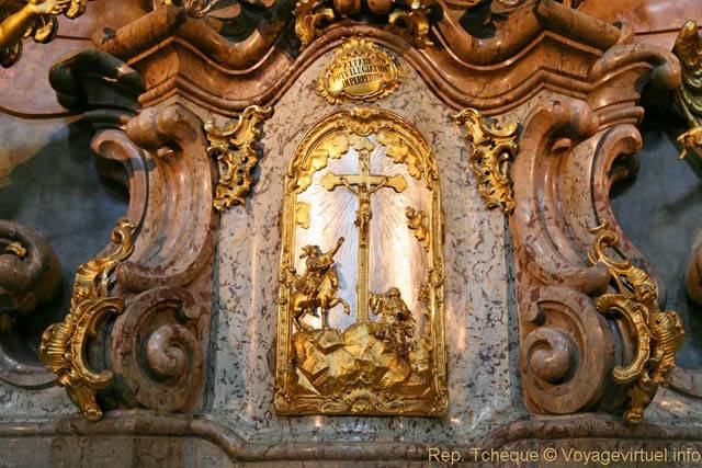 Gros plan sur un tabernacle, Église Saint-Nicolas (Kostel sv. Mikuláše), Malá Strana - Praga, Repubblica Ceca