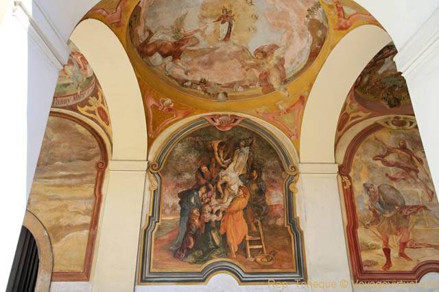 Le cycle de la Passion, fresque du cloître du couvent de la Montagne Blanche, Bílá Hora - Praga, Repubblica Ceca
