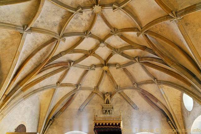 Hradcany, Ancien Palais Royal, plafond de la Salle Vladislav, Œuvre de l’architecte Benedikt Ried - Praga, Repubblica Ceca