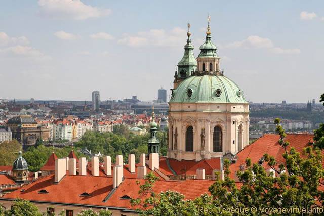 Hradčany, jardins du château, un panorama sur les toits, Zahrady, (Prazsky Hrad) - Praga, Repubblica Ceca