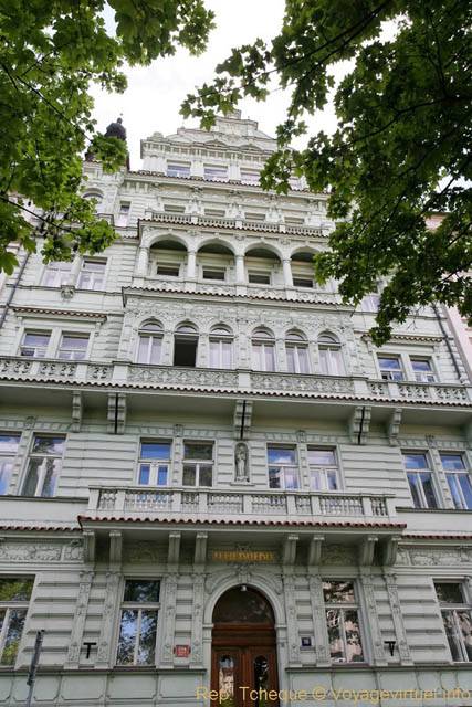 Architecture d'un immeuble, Janackovo Nabrezni - Praga, Repubblica Ceca