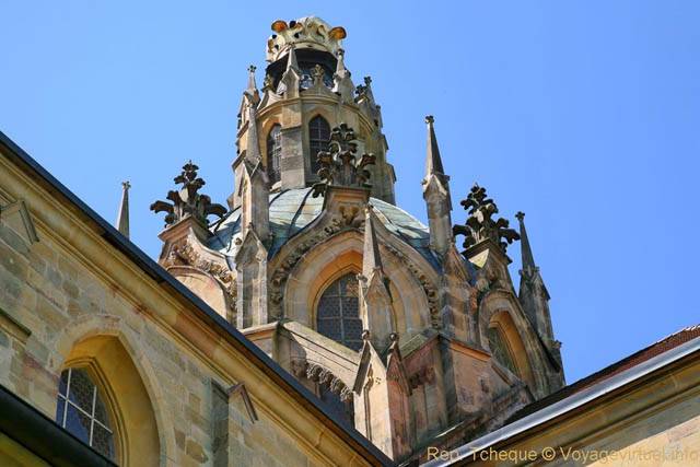 Le clocher de l'église Notre Dame de l'Assomption, Monastère de Kladruby - Praga, Repubblica Ceca