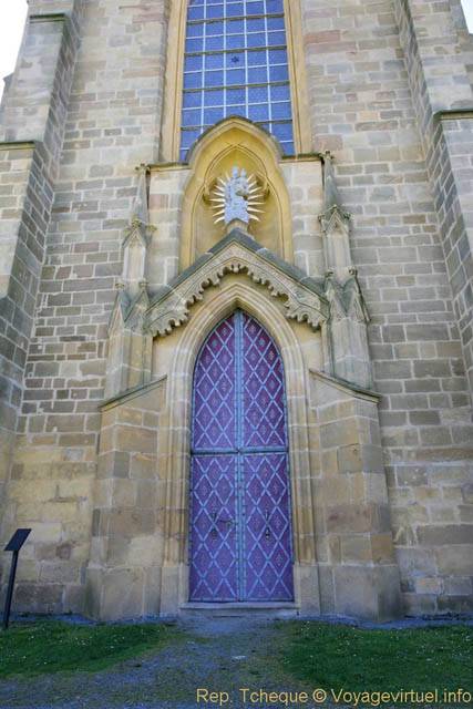 Un portail de l'église Notre Dame de l'Assomption, Abbaye de Kladruby - Praga, Repubblica Ceca