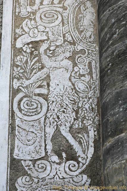 Détail d'un sgraffite sur la Maison du jeu de paume, Jardin royal - Praga, Repubblica Ceca