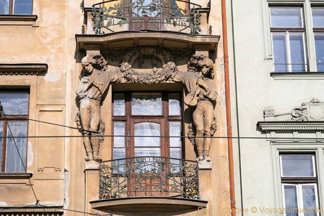 Les atlantes musiciens, 16 Masarykovo Nabrezy - Praga, Repubblica Ceca