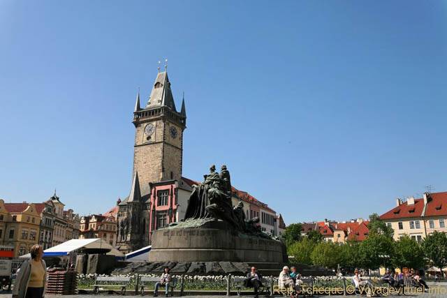 Vieille ville, le Monument à Jan Hus inauguré en 1915 - Praga, Repubblica Ceca